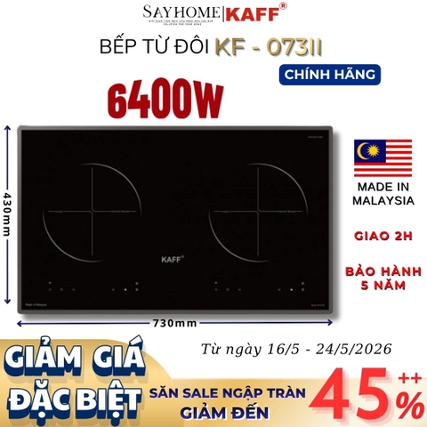 Bếp từ đôi KAFF KF-073II - Bảo hành chính hãng 5 năm