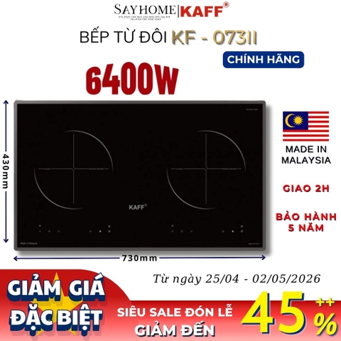 Bếp từ đôi KAFF KF-073II - Bảo hành chính hãng 5 năm