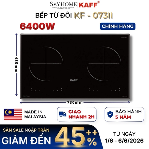 Bếp từ đôi KAFF KF-073II - Bảo hành chính hãng 5 năm