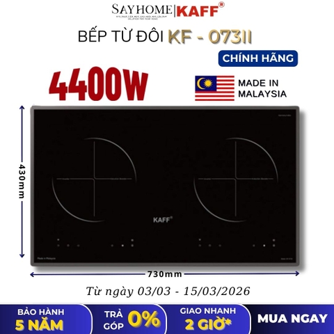 Bếp từ đôi KAFF KF-073II - Bảo hành chính hãng 5 năm