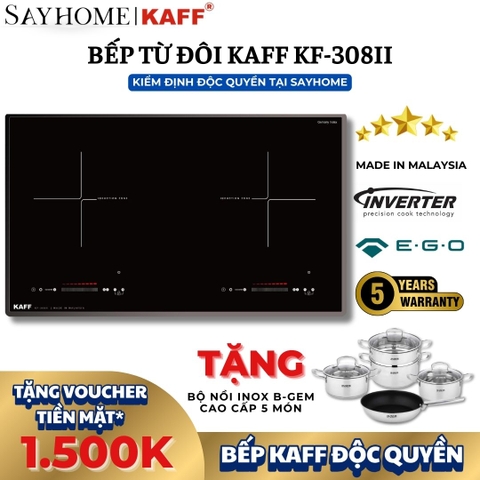 Bếp từ đôi KAFF KF-308II - Bảo hành chính hãng 5 năm tại nhà
