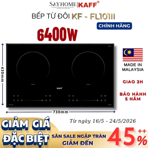 Bếp từ đôi KAFF KF-FL101II - Bảo hành chính hãng 5 năm
