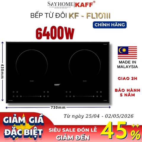 Bếp từ đôi KAFF KF-FL101II - Bảo hành chính hãng 5 năm