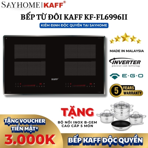 Bếp từ đôi KAFF KF-FL6996II - Bảo hành tại nhà 5 năm toàn quốc - Hàng chính hãng