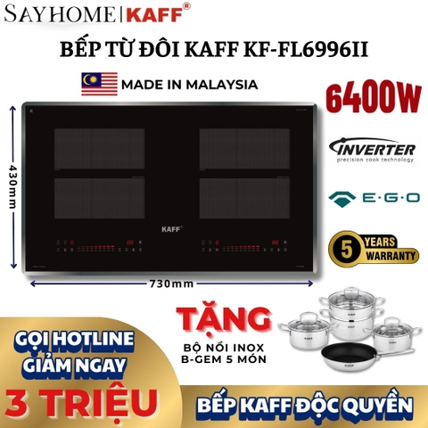 Bếp từ đôi KAFF KF-FL6996II - Bảo hành tại nhà 5 năm toàn quốc - Hàng chính hãng
