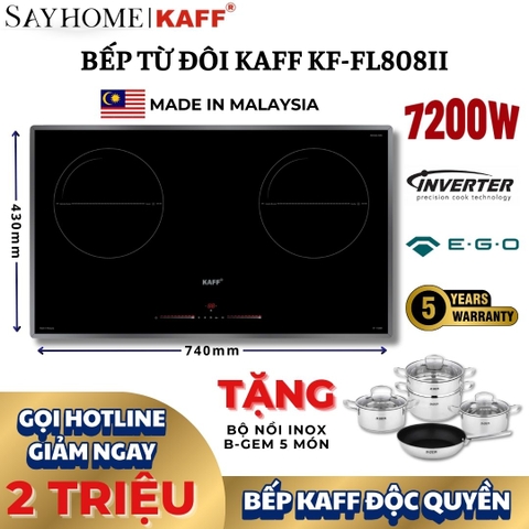 Bếp từ đôi KAFF KF-FL808II - Bảo hành chính hãng tận nhà 5 năm