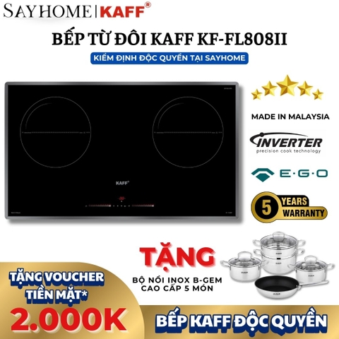 Bếp từ đôi KAFF KF-FL808II - Bảo hành chính hãng tận nhà 5 năm