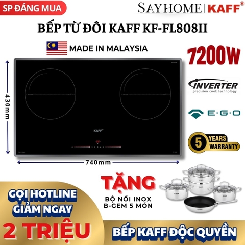 Bếp từ đôi KAFF KF-FL808II - Bảo hành chính hãng tận nhà 5 năm