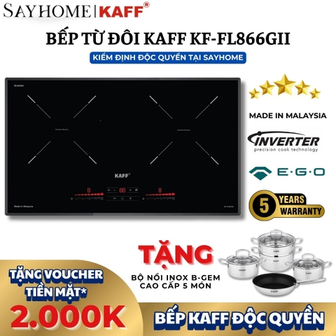 Bếp từ đôi KAFF KF-FL866GII -  Bảo hành chính hãng 5 năm tại nhà