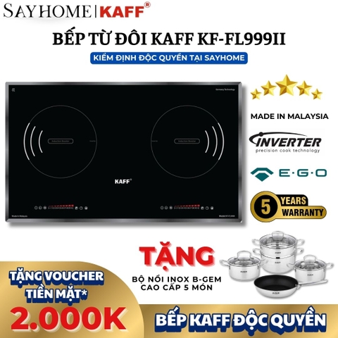 Bếp từ đôi KAFF KF-FL999II - Bảo hành chính hãng 5 năm