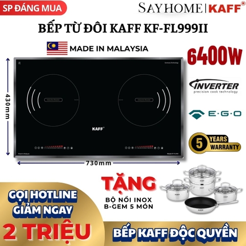 Bếp từ đôi KAFF KF-FL999II - Bảo hành chính hãng 5 năm