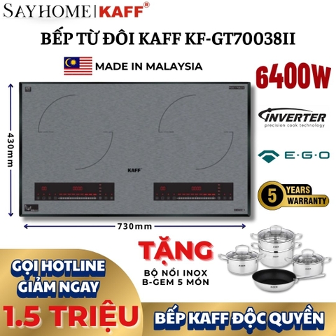 Bếp từ đôi KAFF KF-GT70038II- Bảo hành chính hãng 5 năm