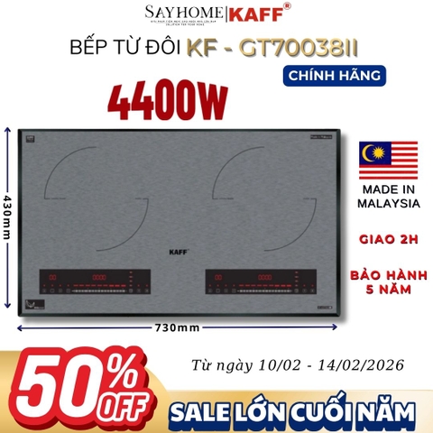 Bếp từ đôi KAFF KF-GT70038II- Bảo hành chính hãng 5 năm