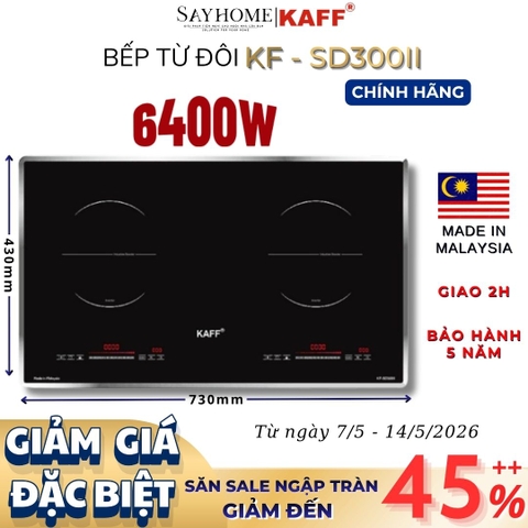 Bếp từ đôi KAFF KF-SD300II - Bảo hành chính hãng 5 năm