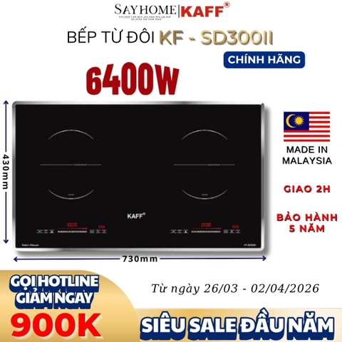 Bếp từ đôi KAFF KF-SD300II - Bảo hành chính hãng 5 năm