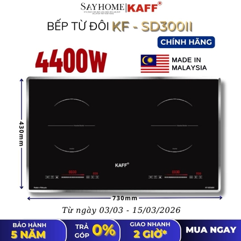 Bếp từ đôi KAFF KF-SD300II - Bảo hành chính hãng 5 năm