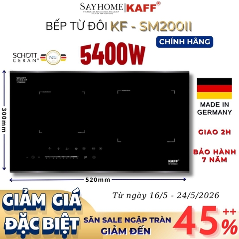 Bếp từ đôi KAFF KF-SM200II - Bảo hành chính hãng 7 năm