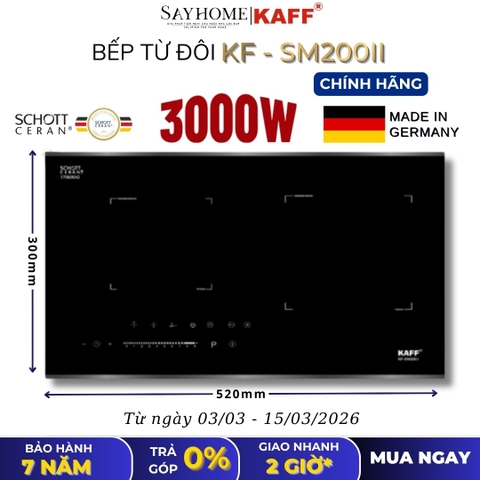 Bếp từ đôi KAFF KF-SM200II - Bảo hành chính hãng 7 năm