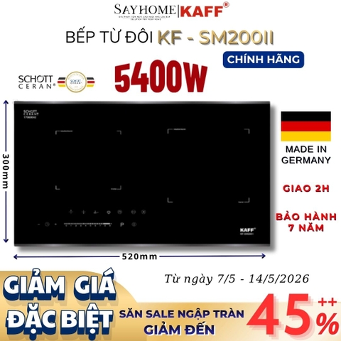 Bếp từ đôi KAFF KF-SM200II - Bảo hành chính hãng 7 năm