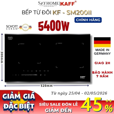 Bếp từ đôi KAFF KF-SM200II - Bảo hành chính hãng 7 năm