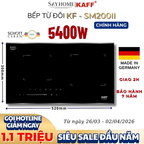 Bếp từ đôi KAFF KF-SM200II - Bảo hành chính hãng 7 năm