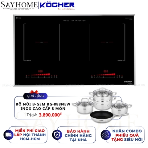 Bếp từ đôi Kocher DI 330 Plus -  Bảo hành 3 năm