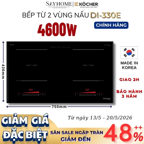 Bếp từ đôi Kocher DI-330E -  Bảo hành 3 năm