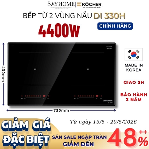 Bếp từ đôi Kocher DI 330H -  Bảo hành 3 năm