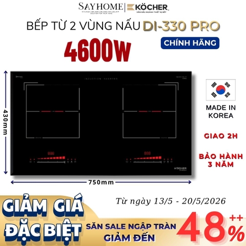Bếp từ đôi Kocher DI-330Pro-  Bảo hành 3 năm
