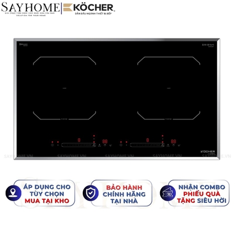 Bếp từ đôi Kocher DI-608SE - BH 3 năm