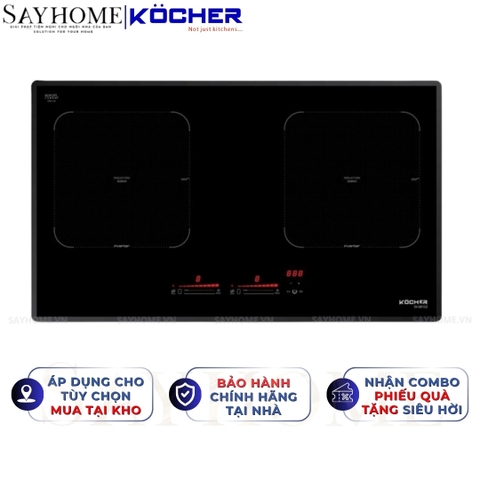 Bếp từ đôi Kocher DI 881GE - Bảo hành 3 năm