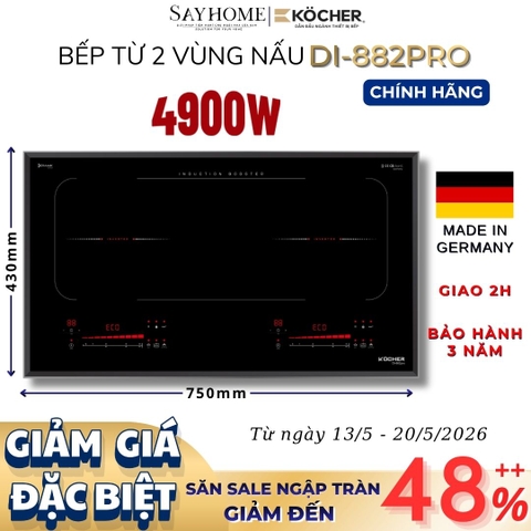 Bếp từ đôi Kocher DI-882PRO -  Bảo hành 3 năm
