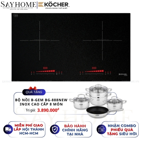 Bếp từ đôi Kocher X-Nano 7 -  Bảo hành 3 năm