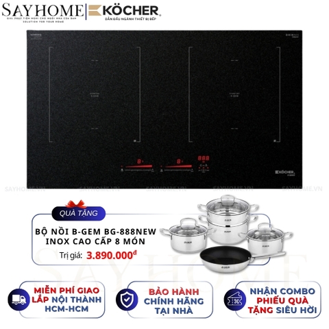 Bếp từ đôi Kocher X-Nano 8 Plus -  Bảo hành 3 năm