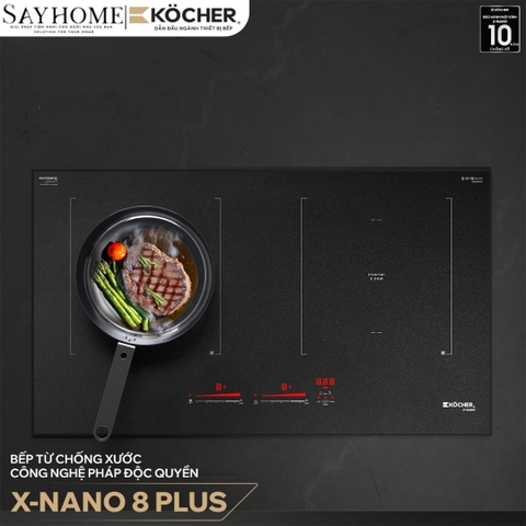 Bếp từ đôi Kocher X-Nano 8 Plus -  Bảo hành 3 năm