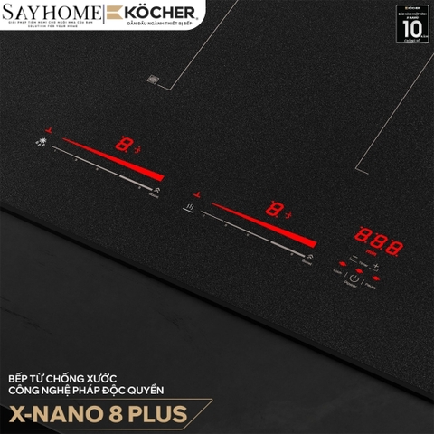 Bếp từ đôi Kocher X-Nano 8 Plus -  Bảo hành 3 năm