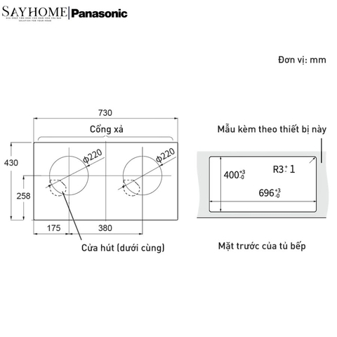 Bếp từ đôi Panasonic KY-H1WZ70 tại thành phố Hồ Chí Minh