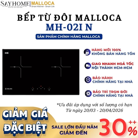 Bếp từ đôi MALLOCA MH-02I N - Hàng chính hãng