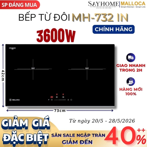 Bếp từ đôi Malloca MH-732 IN - Hàng chính hãng