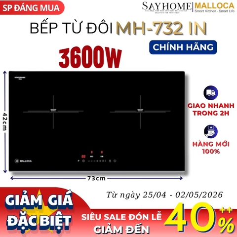 Bếp từ đôi Malloca MH-732 IN - Hàng chính hãng