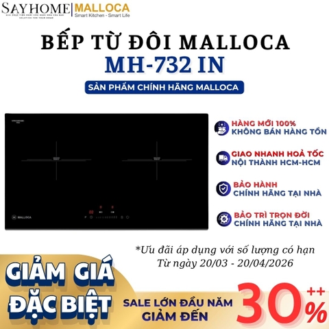 Bếp từ đôi Malloca MH-732 IN - Hàng chính hãng