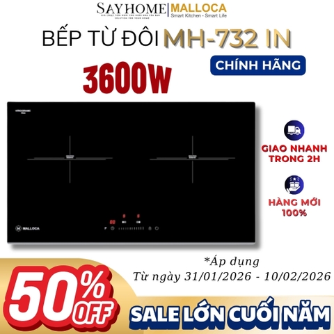 Bếp từ đôi Malloca MH-732 IN - Hàng chính hãng Malloca