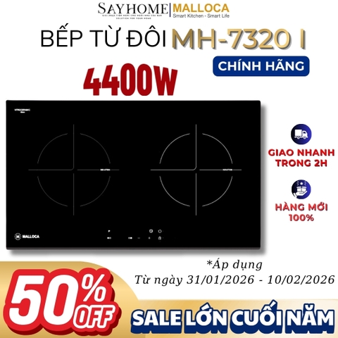 Bếp từ đôi MALLOCA MH-7320 I - Hàng chính hãng