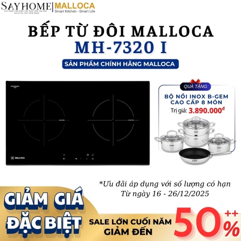 Bếp từ đôi MALLOCA MH-7320 I - Hàng chính hãng