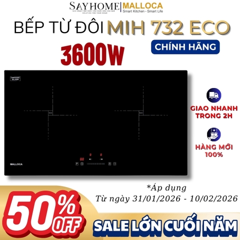Bếp từ đôi MALLOCA MIH 732 ECO - Hàng chính hãng