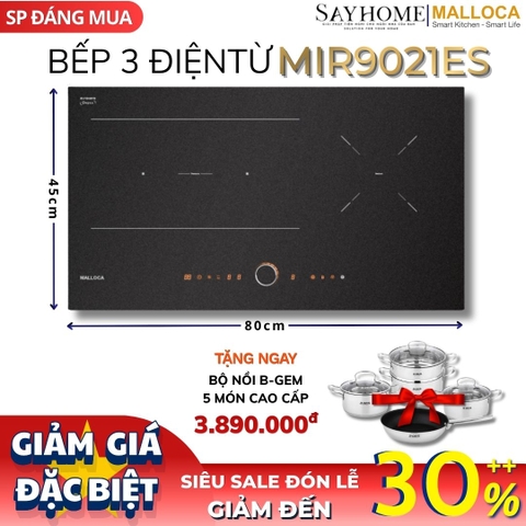 Bếp chống xước 2 từ 1 điện MALLOCA MIR9021ES - Hàng chính hãng