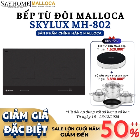 Bếp từ đôi MALLOCA Skylux MH-802 - Hàng chính hãng