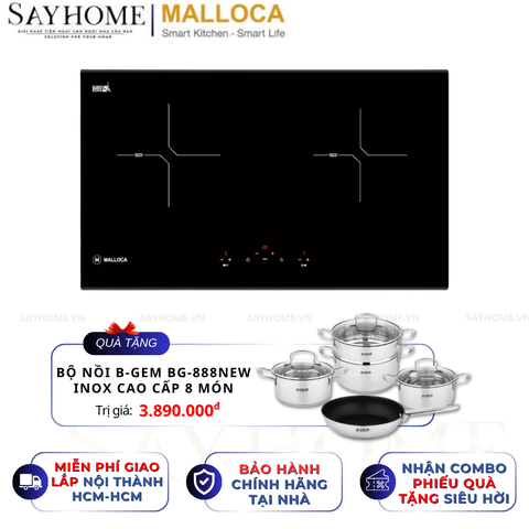 Bếp từ đôi MALLOCA MH-02I N - Hàng chính hãng