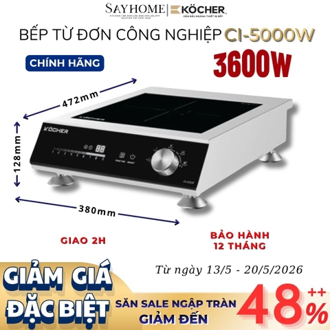 Bếp từ đơn công nghiệp KOCHER CI-5000W - Bảo hành 1 năm