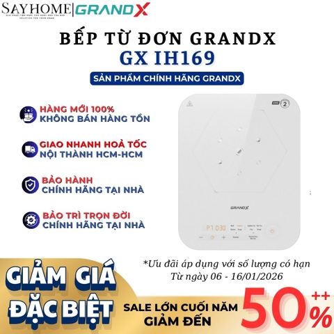 Bếp từ đơn GrandX GX IH169 - Hàng chính hãng